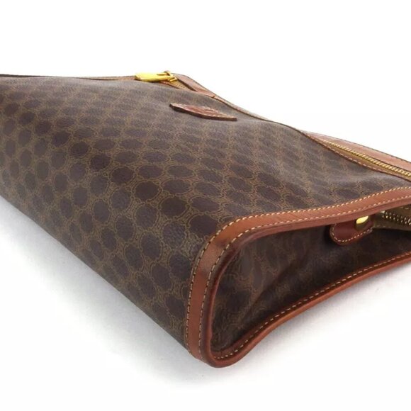 CELINE clutch bag macadam beige PVC ?~ leather Authentic used T19065 - Picture 3 of 9